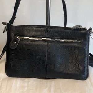 Chic Black Leather Crossbody Bag